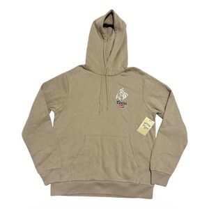 NWT Brixton Coors Banquet Neutral/ Beige Pullover Hoodie Size Unisex Adult Small